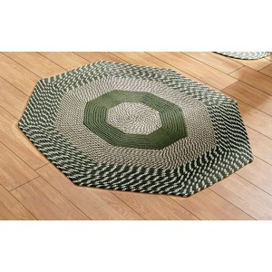 Newport Braid Collection 100% Polypropylene Stripe Pattern Reversible Indoor Utility Rug - Better Trends - 1 of 3