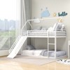 NicBex Twin Over Twin Bunk Bed,House Bed with Ladder and Slider,Metal Bunk Bed Frame for Dormitory and Bedroom,No Box Spring Needed - 2 of 4