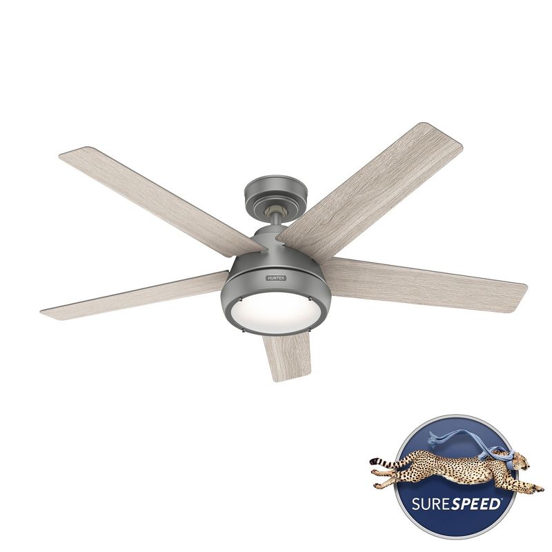 52" Burroughs Ceiling Fan with Light Kit and Handheld Remote (Includes LED Light Bulb) - Hunter Fan, 2 of 14