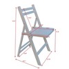 SKRAN Furniture Set Slatted Wood Folding Special Event Chair, Foldable Style Patio Dining Chairs for Kitchen, Balcony and patio - 3 of 4