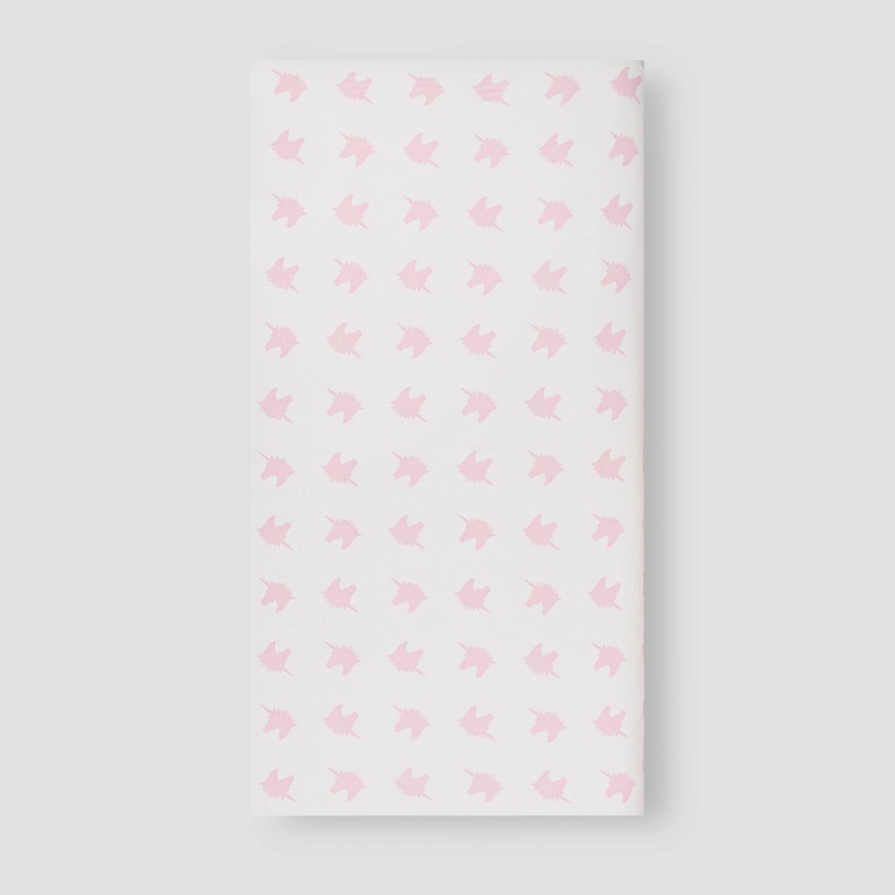 Photos - Bed Linen Layette by Monica + Andy Fitted Crib Sheet - Unicorn Dreams: Organic Cotton, 5" Depth, 200 Thread Count