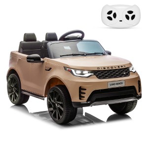 Jojoka 12V Kids Ride On Toys with Remote Control, Dual Drive Battery Powered Electric Car with Music, Lights, Safety Belt for Boys Girls - 1 of 4