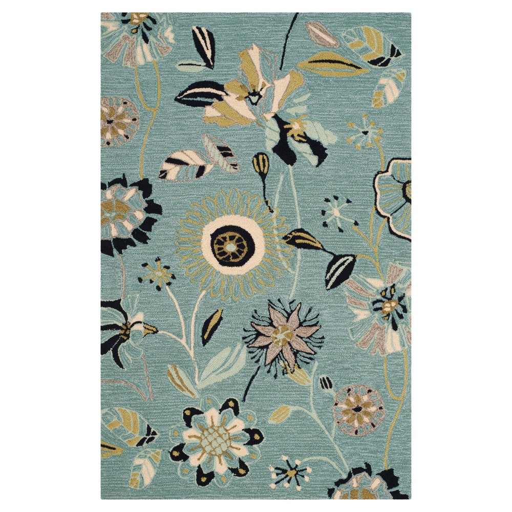 3'6inx5'6in Hooked Carrara Rug Blue/Multi - Safavieh