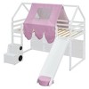 Whisen Modern Design House-shaped Wooden Loft Bed with Tent - 4 of 4