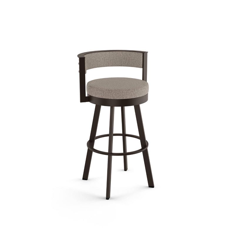26" Browser Swivel Counter Height Barstool with Upholstered Seat - Amisco, 1 of 10