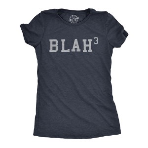 Womens Blah Cubed T Shirt Funny Sarcastic Math Joke Text Graphic Novelty Tee For Ladies - Crazy Dog Women's T Shirt - 1 of 4