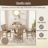 Akoasm Modern Rustic Look 45 Inch Rubberwood Square Dining Table - 4 of 4