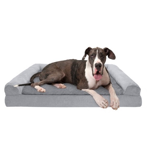 Furhaven Plush & Suede Memory Top Sofa Pet Bed For Dogs & Cats - Jumbo ...