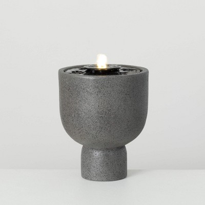 Sullivans 13" Medium Gray Pedestal Fountain, Resin