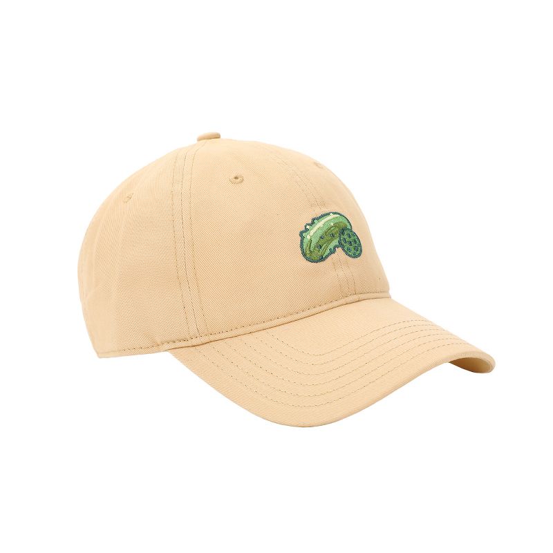 Pickleball Embroidered Pickle & Ball Tan Dad Hat, 3 of 7
