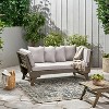 Christopher Knight Home Aldrich Outdoor Acacia Wood Expandable 82" Daybed Sofa with Cushions - 2 of 4