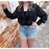 Women's Aiyana Sheer Button Down Tunic Top - ee:some - 2 of 4
