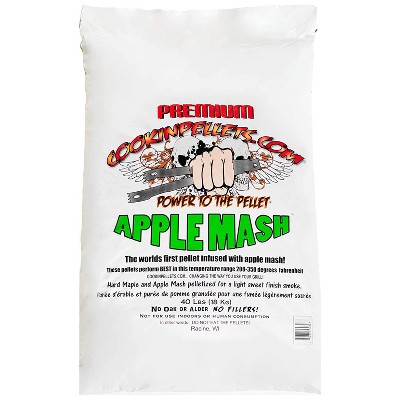 CookinPellets CPAM Premium 100 Percent Natural Apple Mash Infused Hard Maple Grill Smoker Smoking Hardwood Wood Pellets, 40 Pound Bag