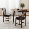 Tangkula Wooden Dining Chair Set of 2 w/Rubber Wood Frame & Padded Seat & Curved Back - 3 of 4