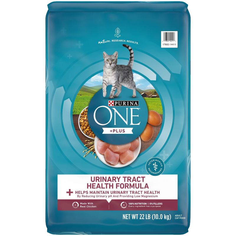 Purina ONE Urinary Tract Health Formula Natural Chicken Flavor Dry Cat Food - 22lbs, 1 of 9