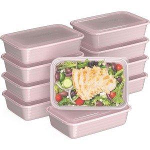 20-Piece Lightweight, Durable, Reusable BPA-Free 1-Compartment Containers - Microwave, Freezer, Dishwasher Safe - 1 of 4