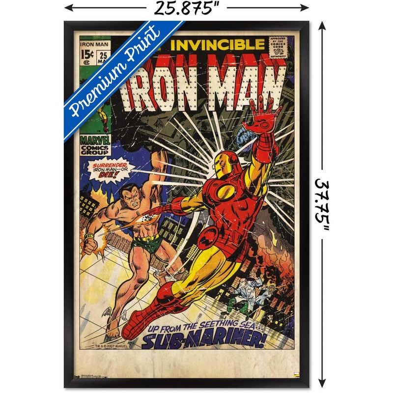 Trends International 24X36 Marvel Comics - Iron Man - Cover #25 Framed Wall Poster Prints, 3 of 7
