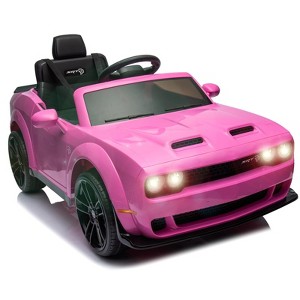 Jojoka 12V Kids Licensed Dodge Challenger Ride On Car with Remote, LED Lights, Bluetooth, MP3 - 1 of 4