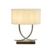 ALOADECOR 2-Light 24'' Modern Elegant Polished Nickel Minimalist Stainless Steel Table Lamp With Ivory Fabric Shade For Entryway Living Room Bedside - 4 of 4