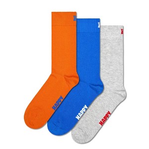 Happy Socks Adult Men and Women Crew Solid Color Socks in sustainable materials - Pair of socks in different size and colors - 1 of 4