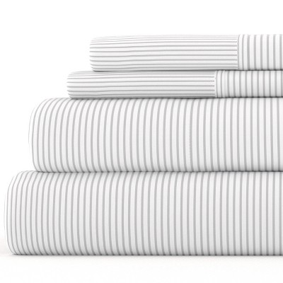 Stripes & Dots Patterns 4PC Sheet Set - Extra Soft, Easy Care - Becky Cameron