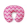 Bacati - 3 pc Chevron/Dots Pink Fuchsia Hugster Feeding & Infant Support Nursing Pillow with 2 removable zippered covers - image 2 of 4