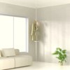 SEVOBAL Freestanding Coat Racks Adjustable Laundry Pole Clothes Drying Rack with Multi Layer Design for Indoor, White, 43.31"*4.33"*4.33" - 3 of 4
