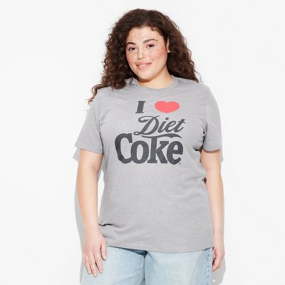 Women's I Heart Diet Coke Short Sleeve Graphic T-Shirt - Heather Gray