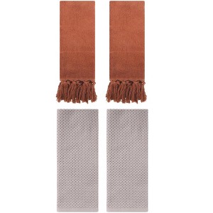 REGALWOVEN 4 Pcs Cotton Bathroom Hand Towels for Spa, Hotel - 1 of 4
