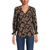 Lands' End Women's 3/4 Sleeve Lightweight Jersey Button Front Top - 3 of 3