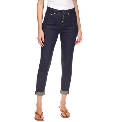 Michael Kors Womens Selma High Rise Cropped Jeans