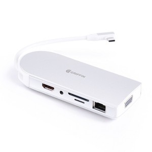 Griffin 10-in-1 USB C Hub Multiport Adapter with Ethernet, 4K HDMI, VGA to Aux, 100W USB C Charging, SD/TF Card Reader, 3 USB-A Ports - 1 of 4