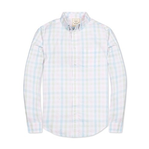 Hope & Henry Men's Long Sleeve Poplin Button Down Shirt - Organic Cotton, Soft Sueded Finish