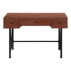NicBex 48" Transitional Computer Desk with 3 Storage Drawers Wood-Look & Black Metal Legs for Home Office, Laptop/Work - 3 of 4