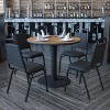 Flash Furniture 36'' Round Laminate Table Set with X-Base and 4 Trapezoidal Back Banquet Chairs - image 2 of 3