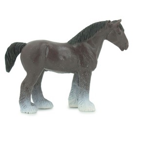 Collectible Wildlife Gifts | Clydesdale Horse, Hard Rubber, Hand Painted, Educational, Realistic, Farm Model,   Toys, Gift,      2 1/2"     F7022 B97 - 1 of 4