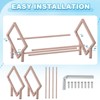Unique Bargains Stainless Steel Magazine CD Storage Desk Decorative Bookshelf - 4 of 4