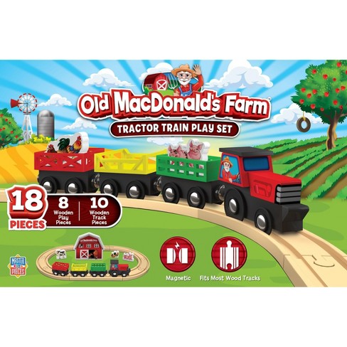 Masterpieces Wood Train Sets - Old Macdonald 18 Piece Train Set. : Target