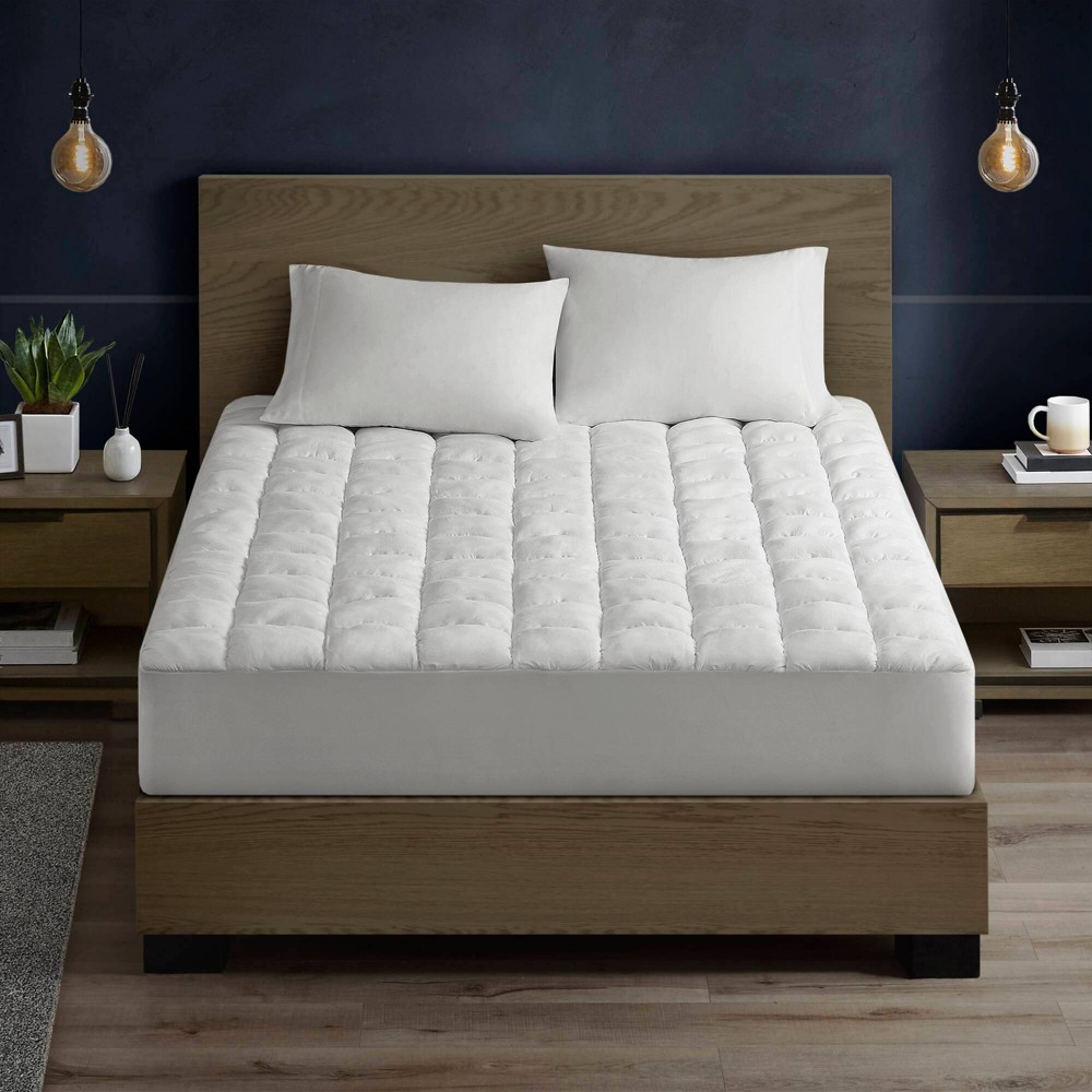 Intelligent Design Twin Dream Puff Overfilled Down Alternative Mattress Pad White: Microfiber, Quilted, OEKO-TEX Certified