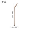 Unique Bargains Smooth Cocktail Coffee Juice Reusable Metal Straws 2 Pcs - 2 of 3