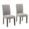 Set of 2 Modern Dining Chairs - Ergonomic Fabric Upholstered w/Wood Legs - 265lbs - Easy-Clean & Floor-Safe - 3 of 4