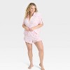Women's Pointelle Notch Collar Shirt and Shorts Pajama Set - Wild Fable™ - 3 of 3