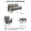 Gymojoy 5 Pieces Outdoor Patio Sofa Swivel Chair with Ottoman Set - 2 of 4