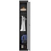 71" Tall Slim Metal Locker Cabinet with Hanging Rod and 2 Shelves, Heavy Duty Steel Storage for Employees, Office, School, Gym, Rust-Resistant - 3 of 4
