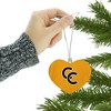 Colorado College Secondary Logo Heart Love Wood Christmas Tree Holiday Ornament - 3 of 3