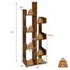 Costway 8-Shelf Bookcase Modern Tree Bookshelf Storage Decor Freestanding White/Black - 3 of 4