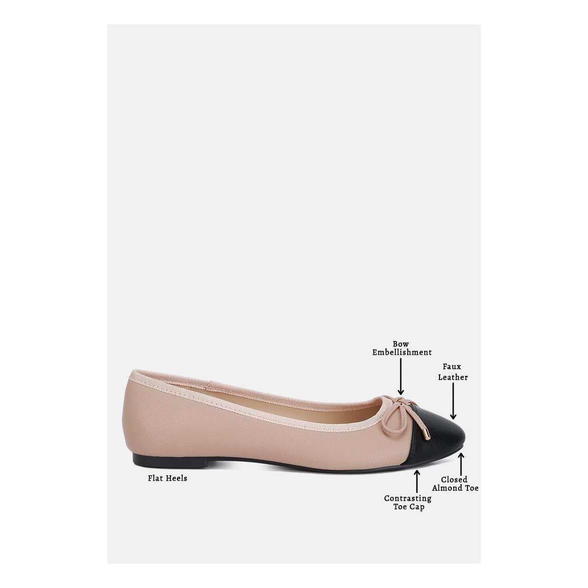 Обувь London Rag Womens Minato Two Tone Ballet Flats 9 — фото 8