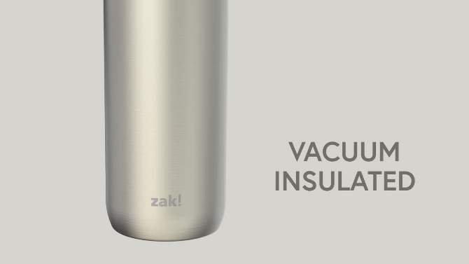 Zak Designs Harmony Encore 32oz Stainless Steel Double Wall Vacuum Bottle with Straw, 2 of 13, play video