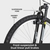 hykolity 26 inch Mountain Bike MTB Outdoor Bicycle Cycling 18 Speed Sport Bikes Rider Height 62-74 inch Full Suspension for Adult Men Unisex White - 2 of 4