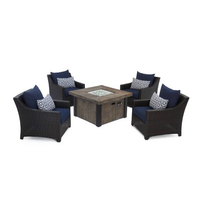 Deco 5pc Fire Seating Set Navy Blue - RST Brands